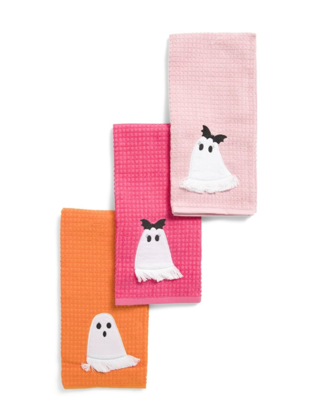 NWT - Cupcakes and Cashmere At Home Fringe Edge Ghost Kitchen Towels - Set of 3
